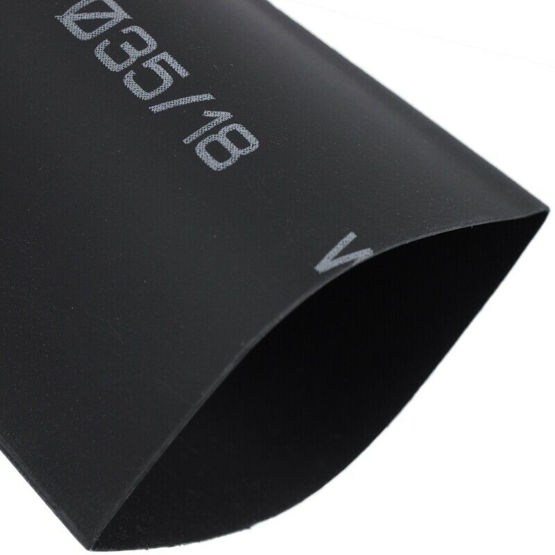 35mm Dia 1 Meters Black Polyolefin Heat Shrinking Shrinkable Tubing Tubes P3NN4