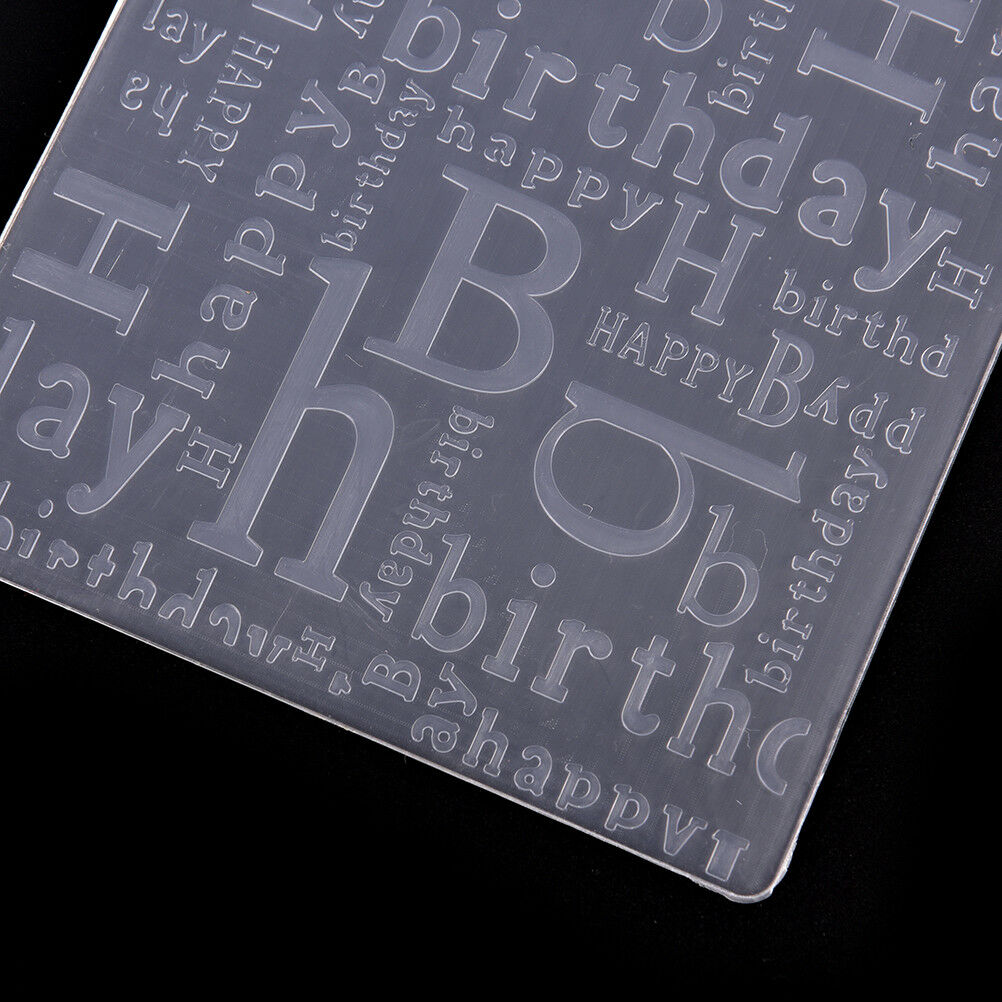 Happy Birthday Plastic Embossing Folders For Diy Scebpbooking Paper Card E DDDF