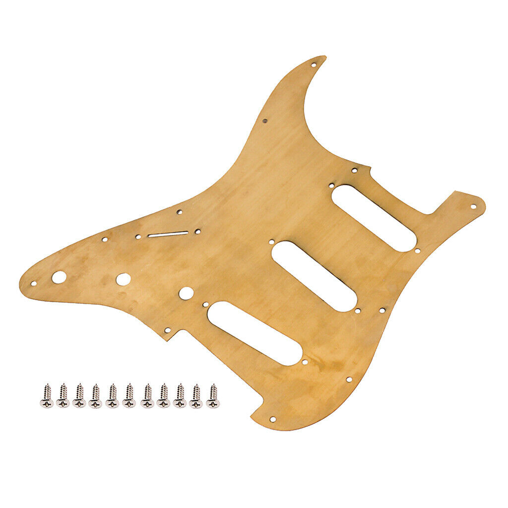 New Bronze SSS Pickguard 11 Holes Scratch Plate for ST Electric Guitar Accs
