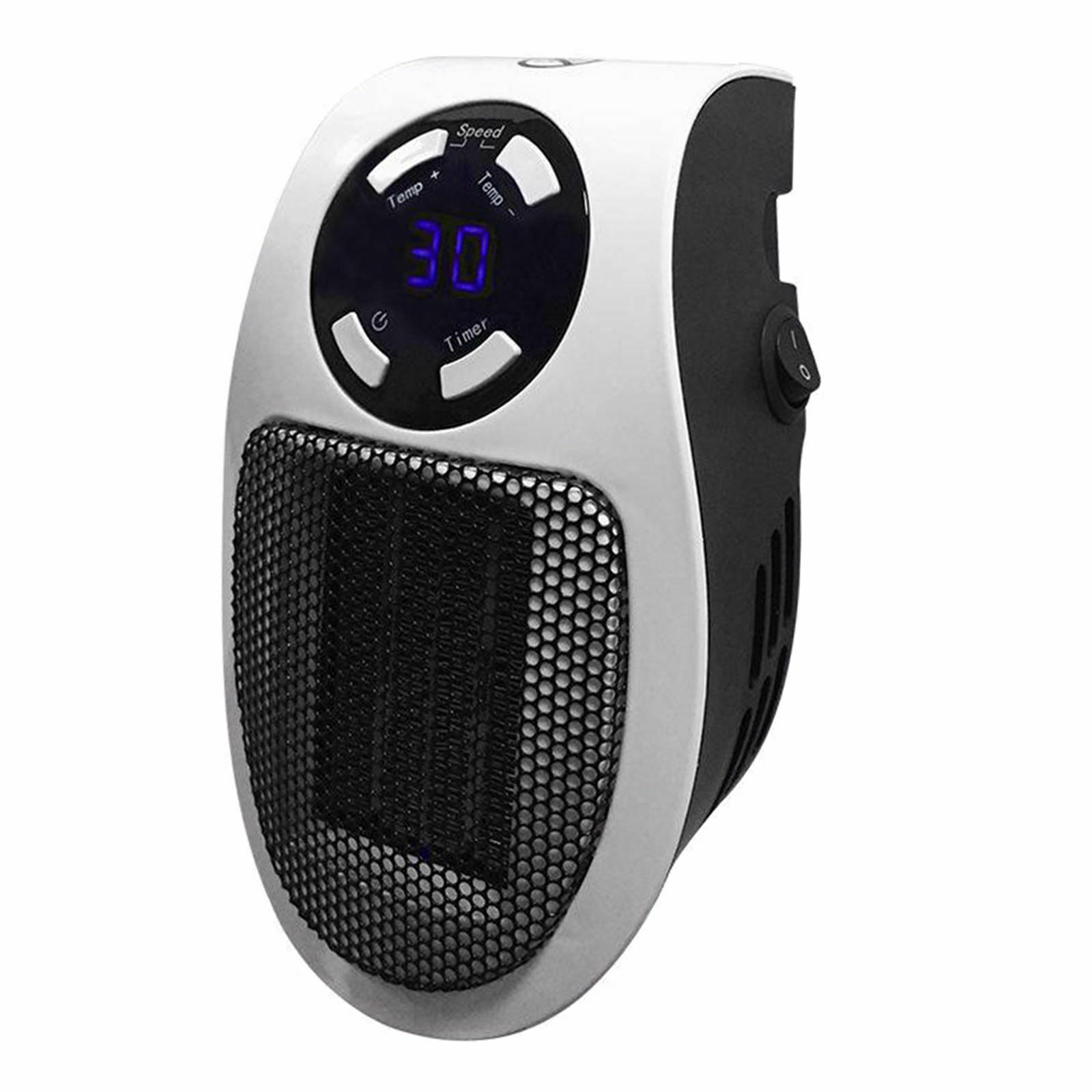 Electric Fan Heater Adjustable Small Air Conditioner Heater Black