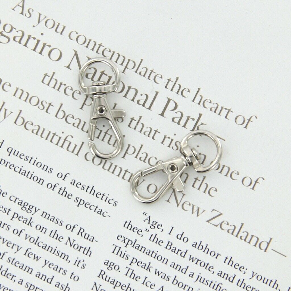 10pcs Silvery Metal Lanyard Hook For Paracord Lobster Clasp Bag Ring Keyring