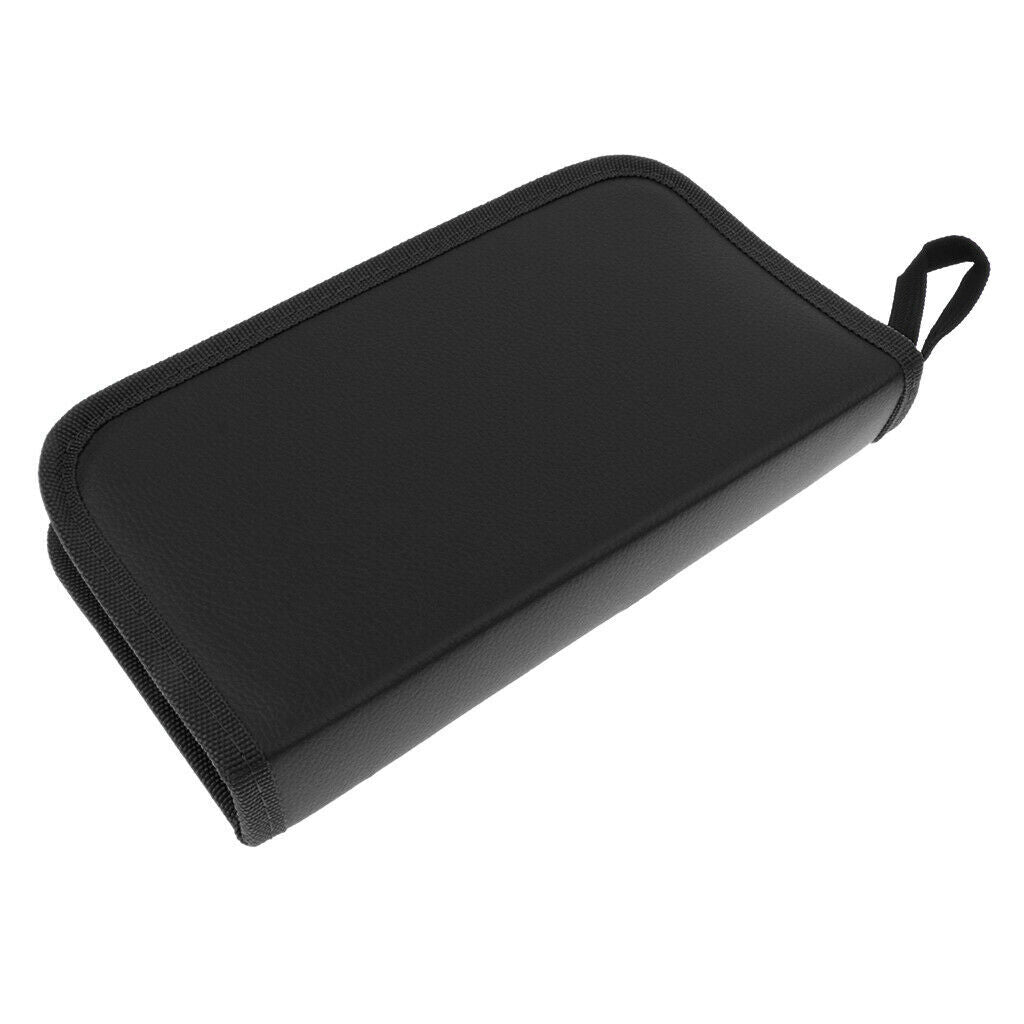 Durable Barber Hairdressing Bag Barber Leather Bag Beauty Brushes Kit Black