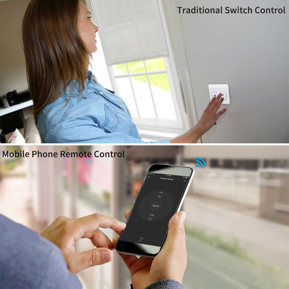 WiFi Smart Curtain Switch Bluetooth APP Control Smart Roller Shutter Switch