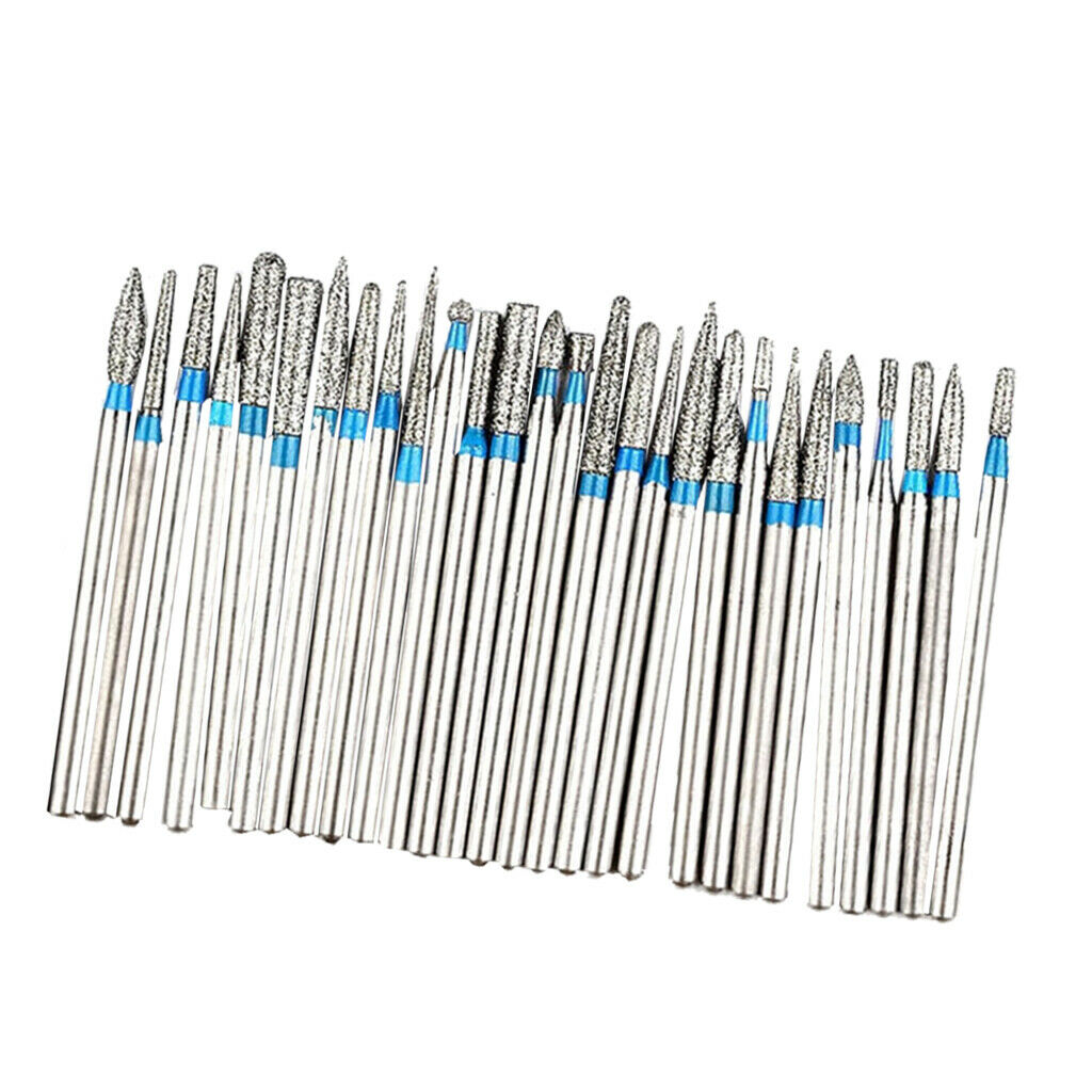 30 Pieces Tungsten Steel Nail Drill Bits for Nail File Manicure Pedicure 01