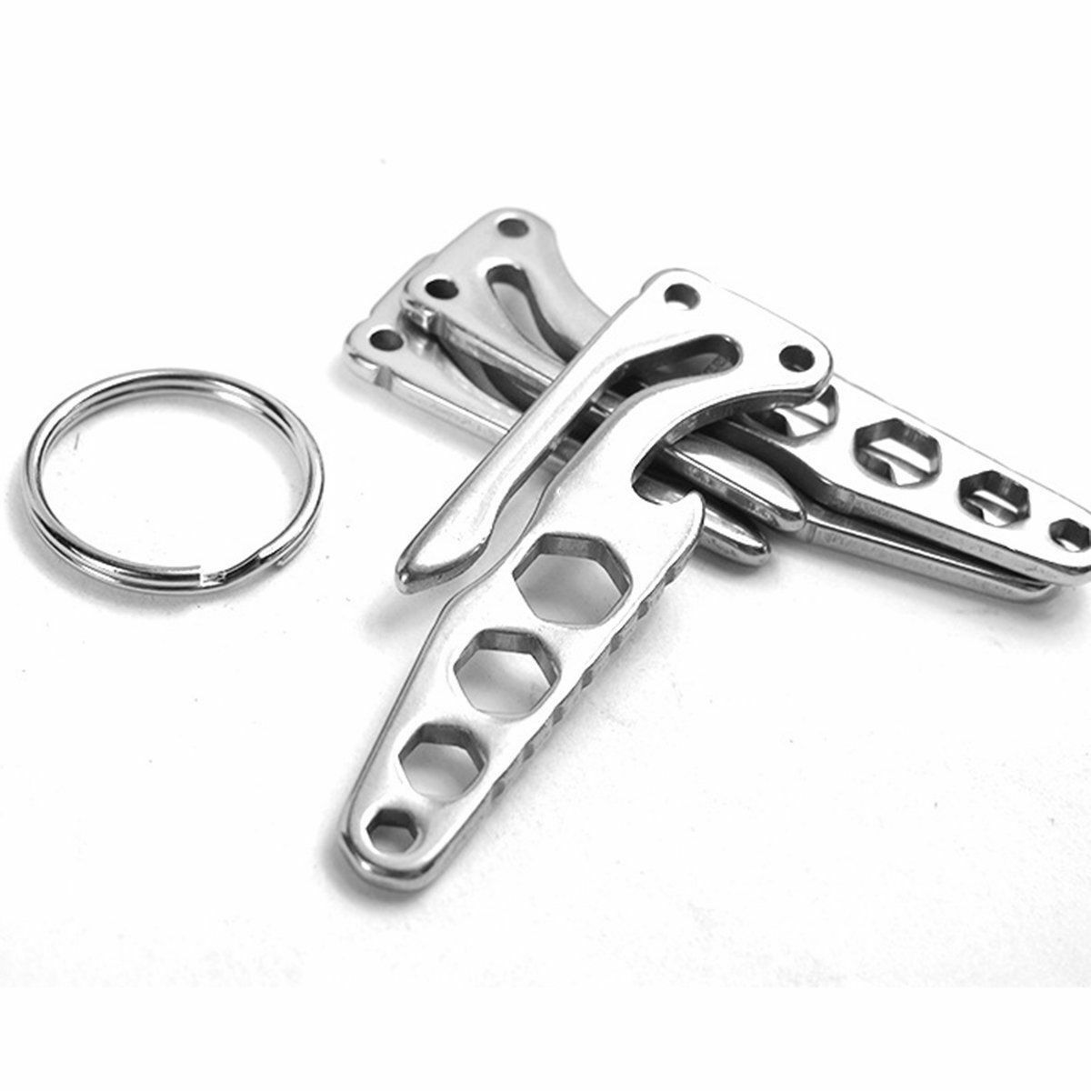 Mini Stainless Multi Tool EDC Pocket Bottle Opener Screwdriver Keychain .l8