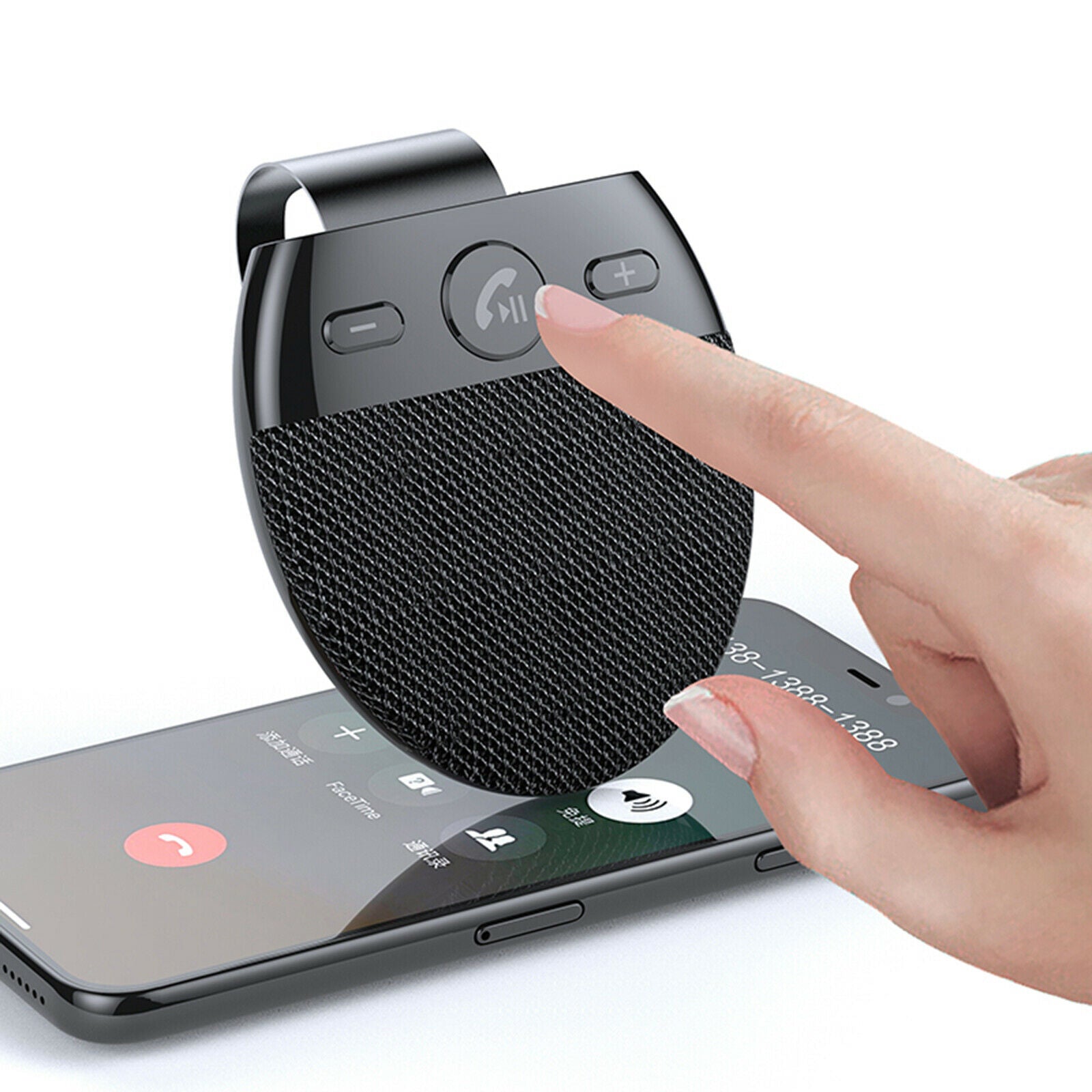 Bluetooth Car Speaker with Visor Clip Clear Sound for Handsfree Calling