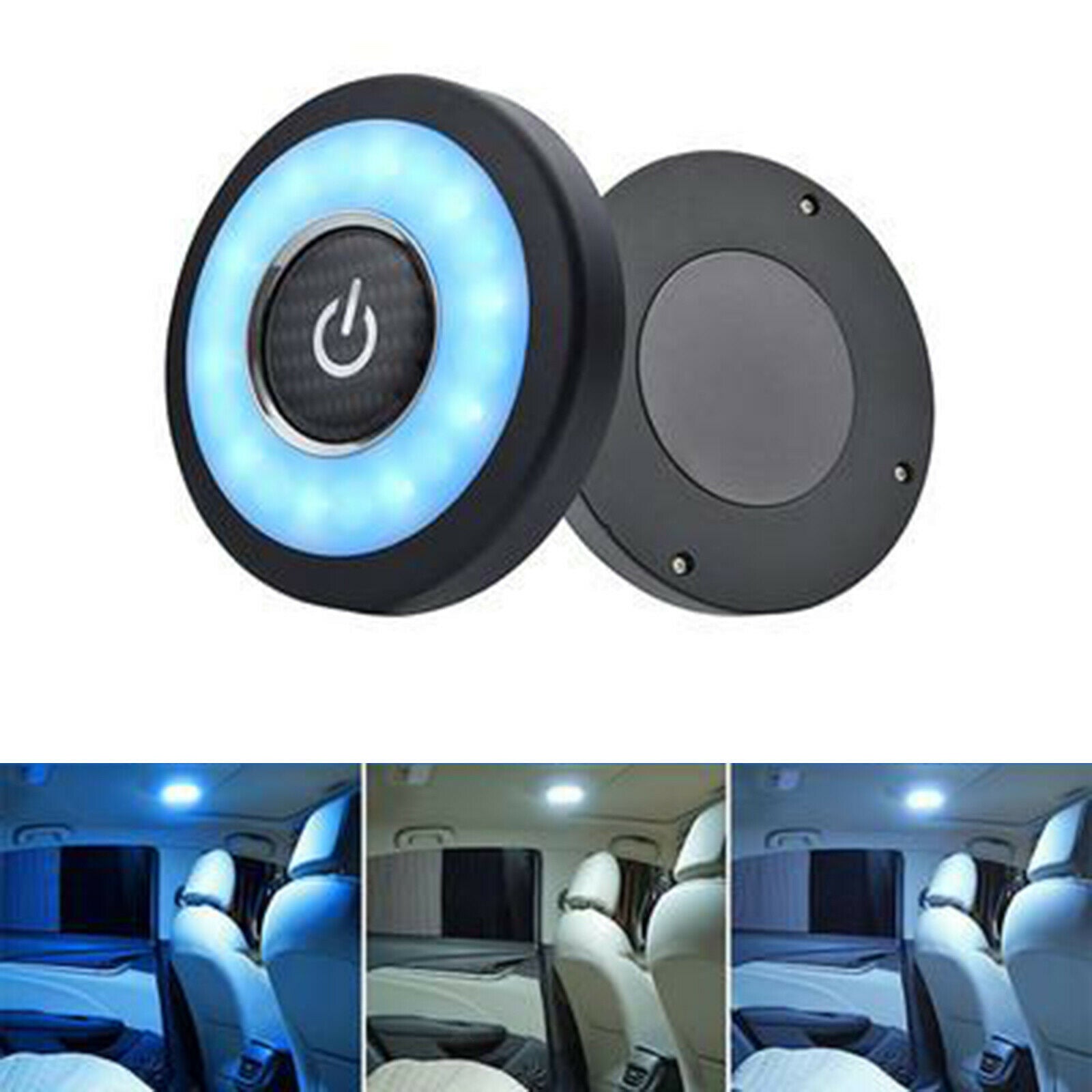 USB LED Car Reading Light Dome Roof Ceiling Lights Lamp Lighting Blue White