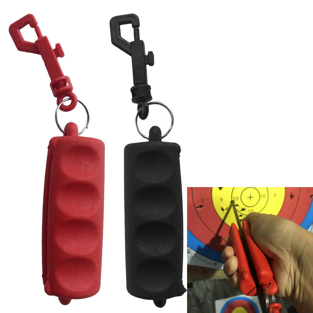2PCs Archery Arrow Puller Gripper Target Remover Tool Rubber with Belt Clip