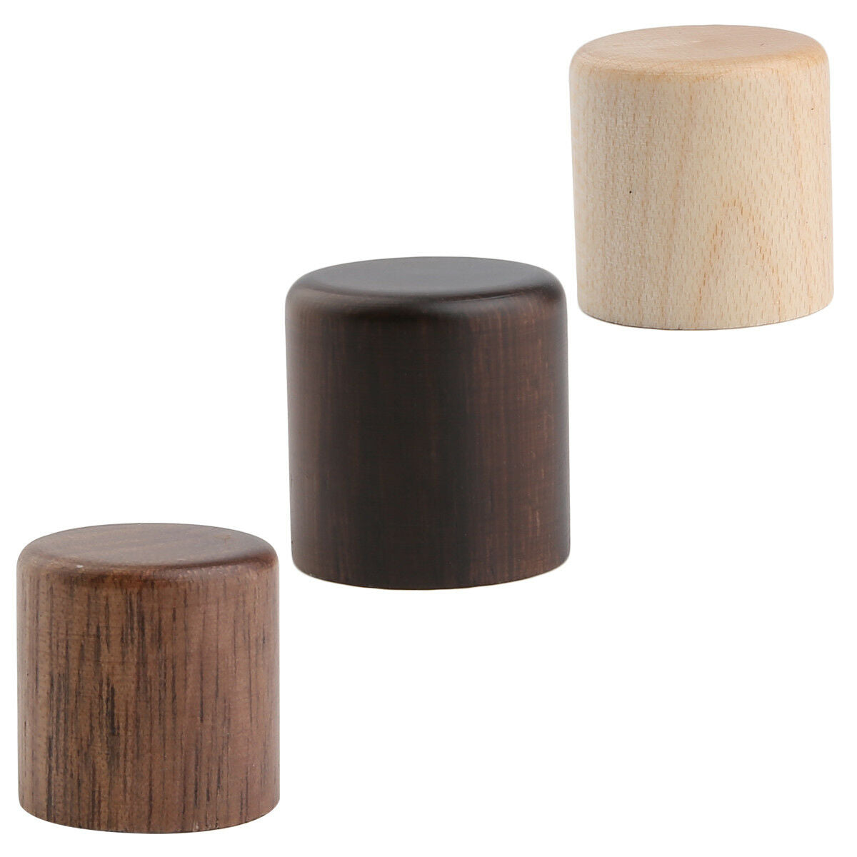2xRose Wood Tele Style Flat Top Dome Knobs Guitar Bass Wood Barrel Knobs