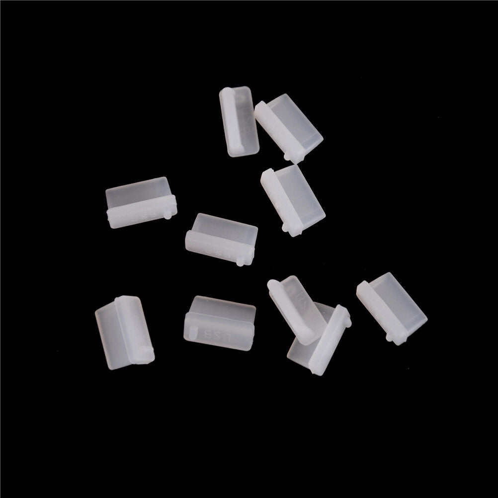 10pcs Clear Rubber A Type Female USB Anti Dust Protector Plugs Stopper CoverBDA