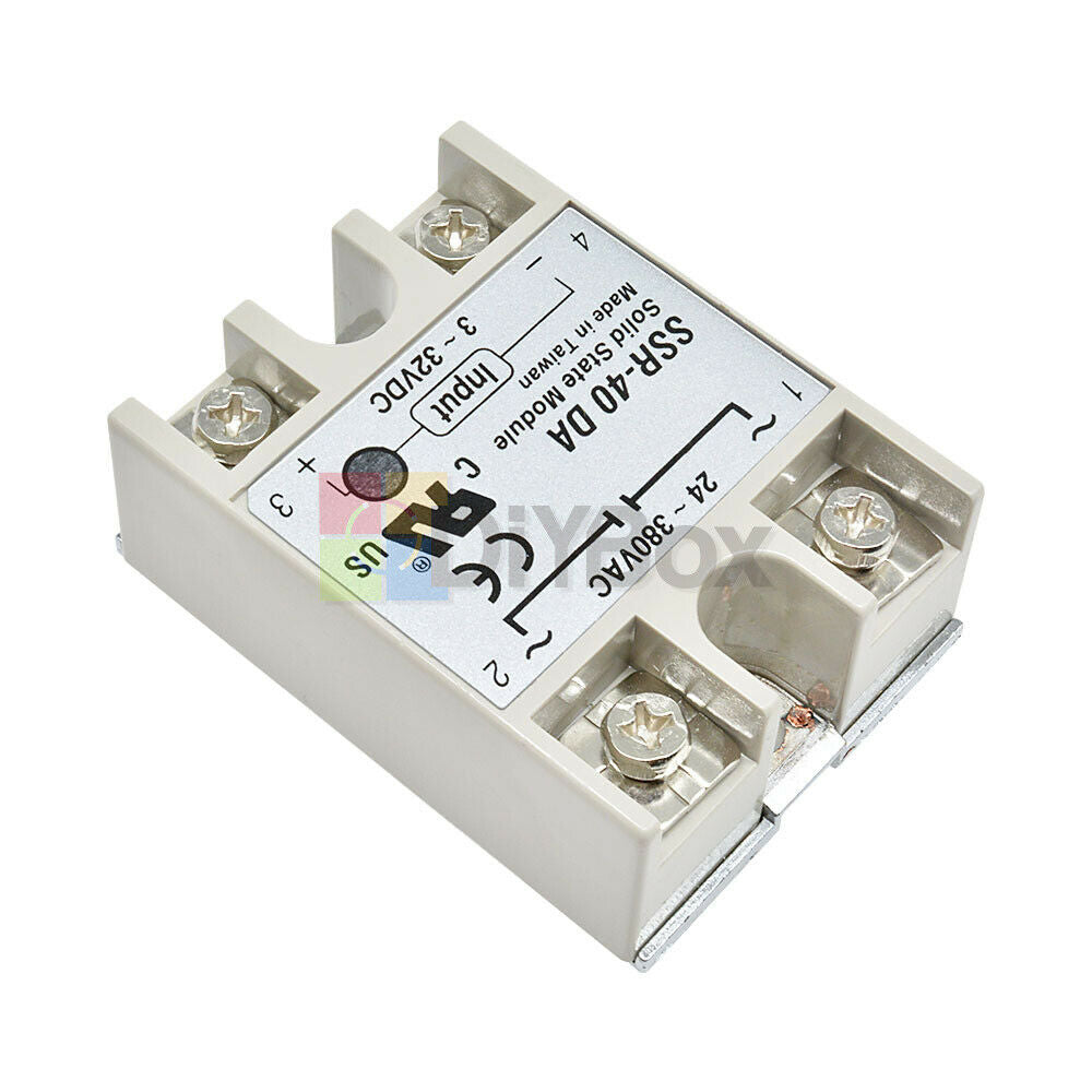 24V-380V SSR-40DA 40A 3-32V DC-AC Solid State Relay Module for Arduino HOT