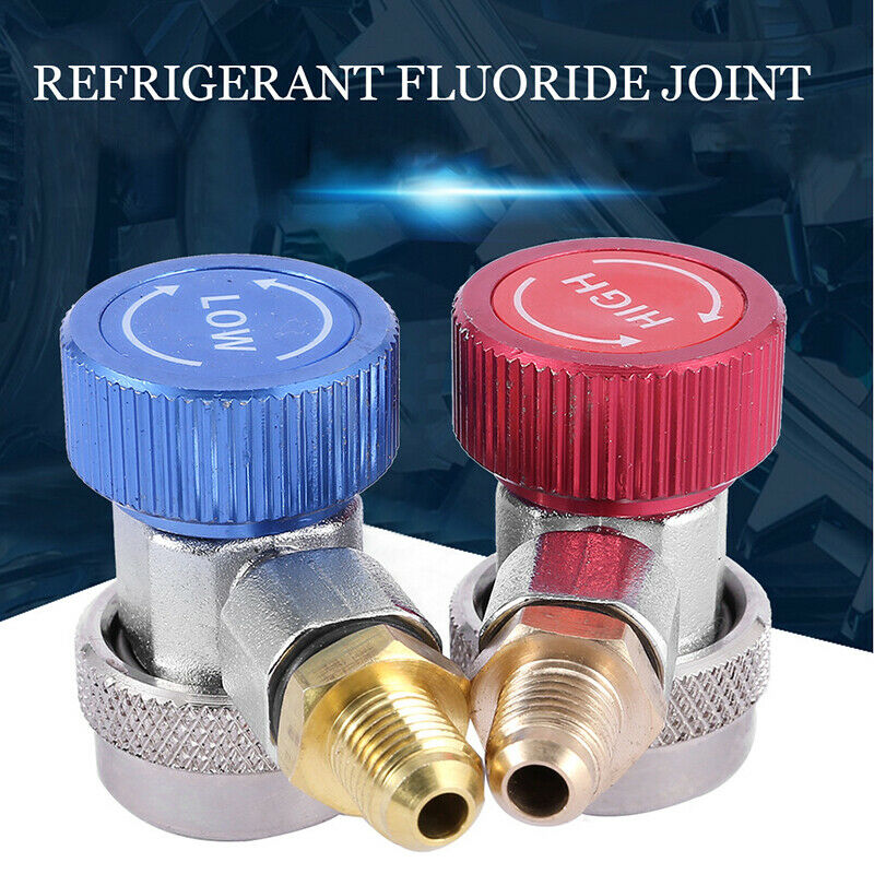 2PCS R134A High Low Quick Coupler Connector Adapters Type AC Manifold GaugeY1