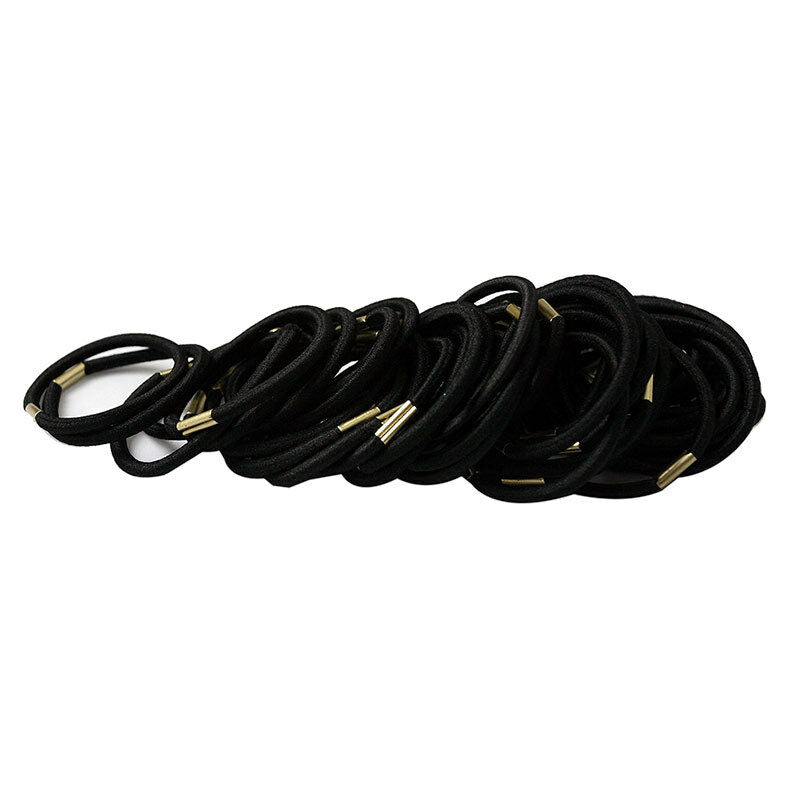 10X Women Black Elastic Hair Ties Band Ropes Ring Ponytail Holders Best Of.l8