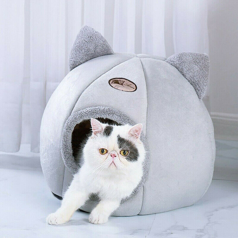 Pet Dog Cat Tent Small House Soft Foldable Deep Sleep Semi-Enclosed Pet Nest