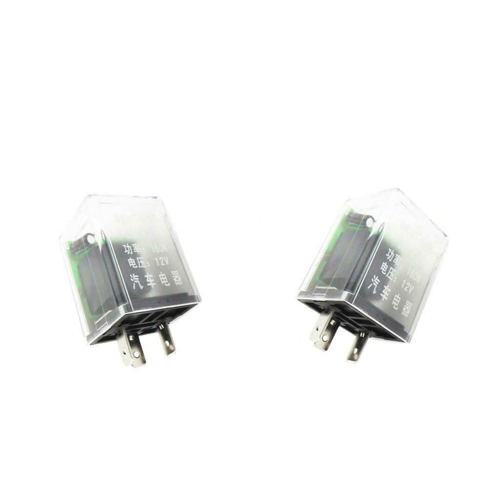 2 Pieces Car 12V 160W 3Pin Turn Signal Blink Light Electronic Flasher Relays