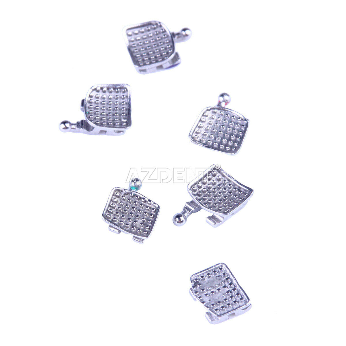 10xAZDENT Dental Orthodontic Brackets Mini MBT.022 3-4-5 Hooks MIM Monoblock