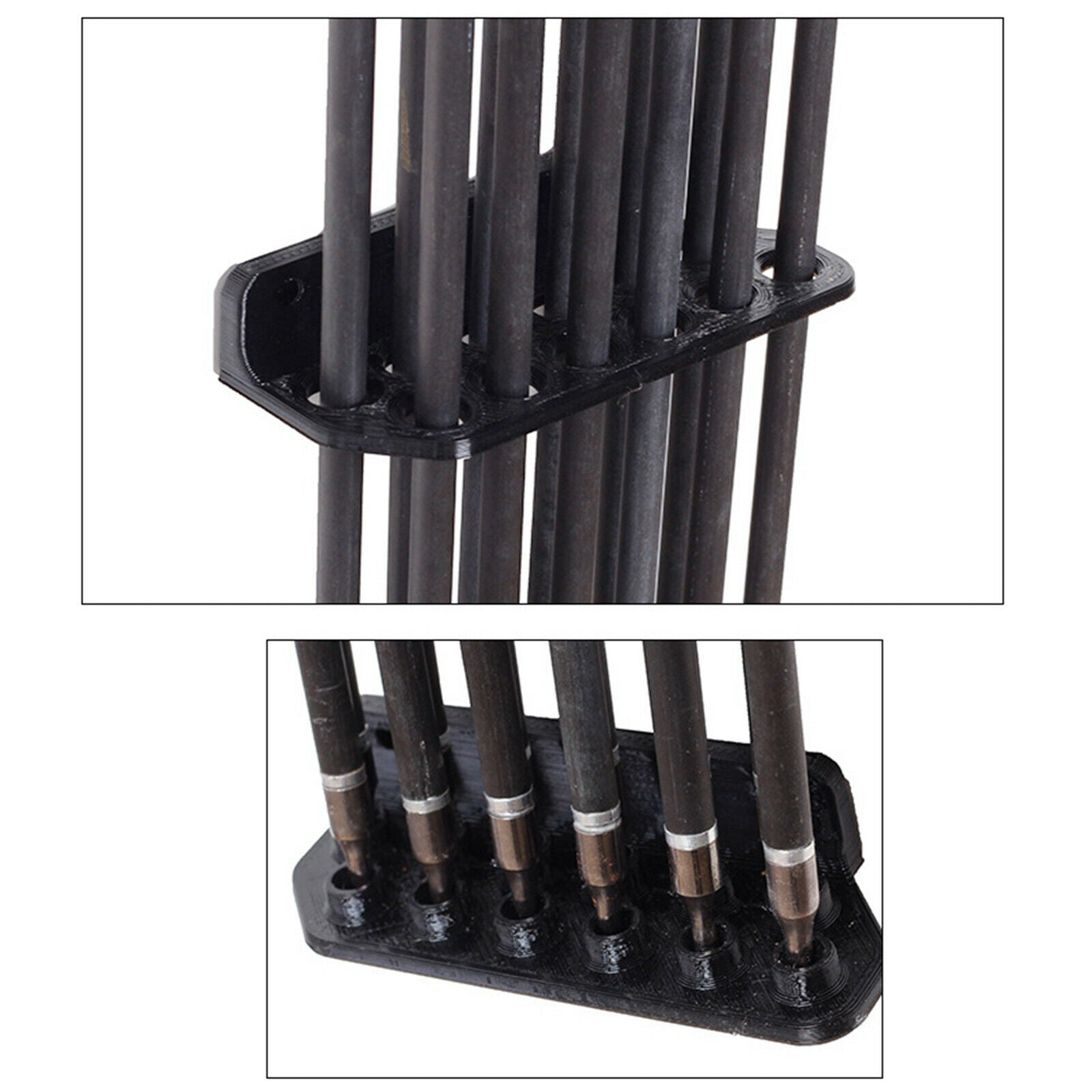 Wall-mounted 12 Arrow Holder Organizer Display Rack Stand Hunting Black