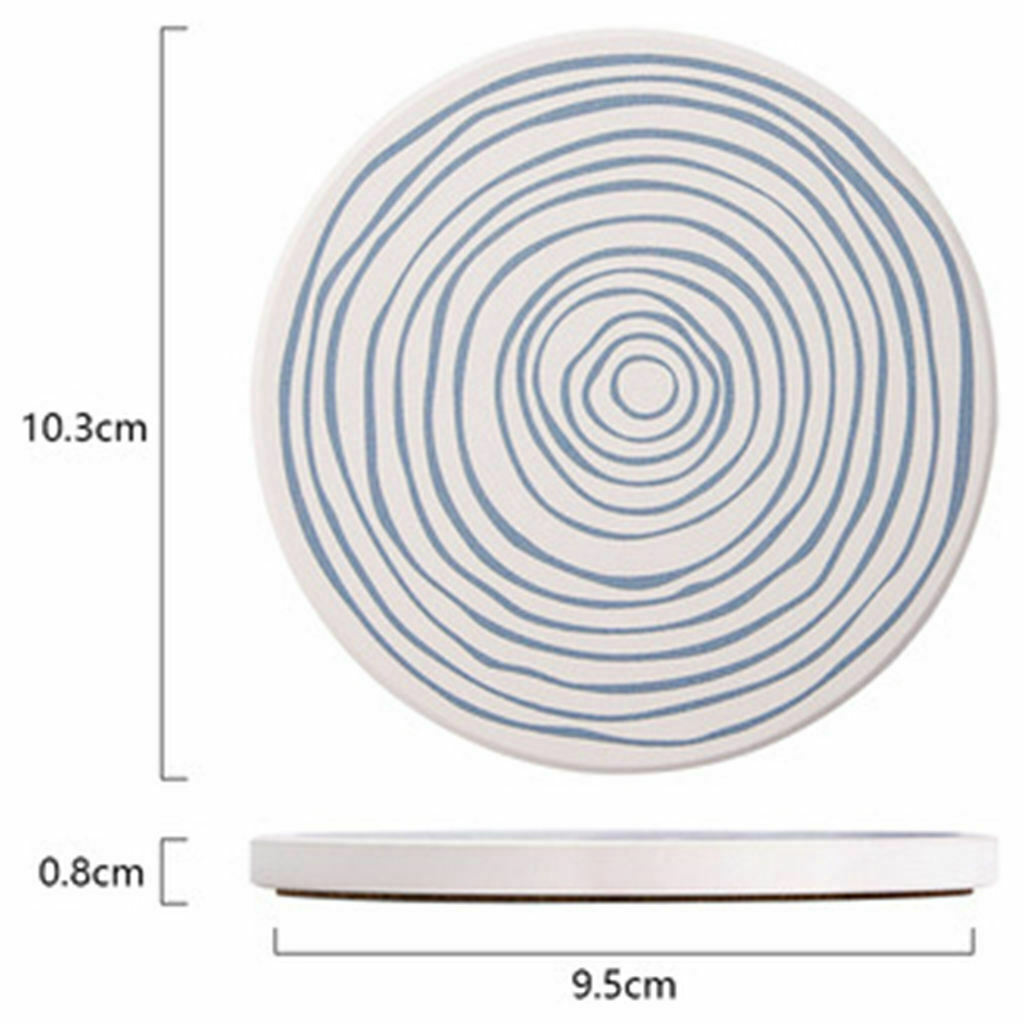 6x Kitchen Coasters Water Absorption for Dining Table Kitchen Bar Decoration