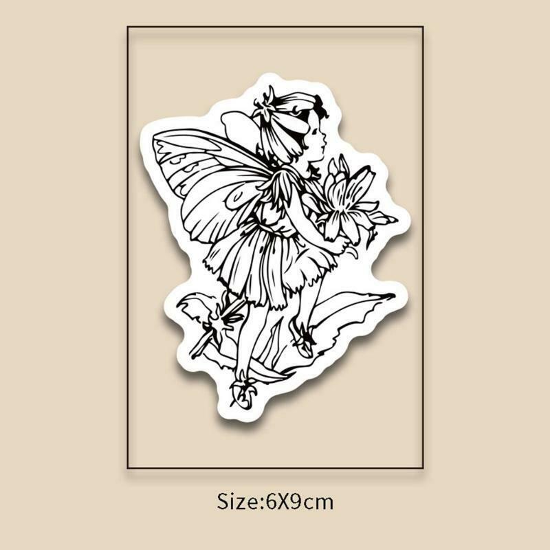 Chrysanthemum Fairy Silicone Clear Seal Stamp DIY Scrapbooking Embossing Photo
