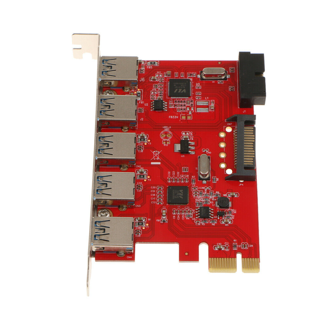 5Port SuperSpeed USB3.0 PCI-Express Desktop PC Connector Card Built in 20pin