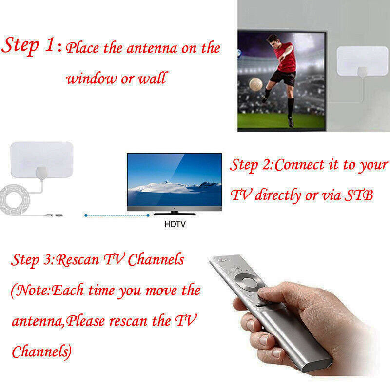 200 Mile Range HDTV 1080p Antenna TV Digital HD Skylink 4K Digital Indoor Antena
