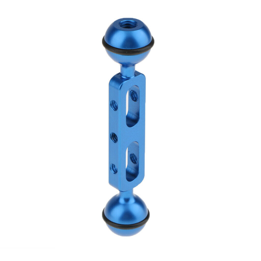 Dual Joint Ball Aluminum Alloy Arm Extension for Underwater Photography Blue