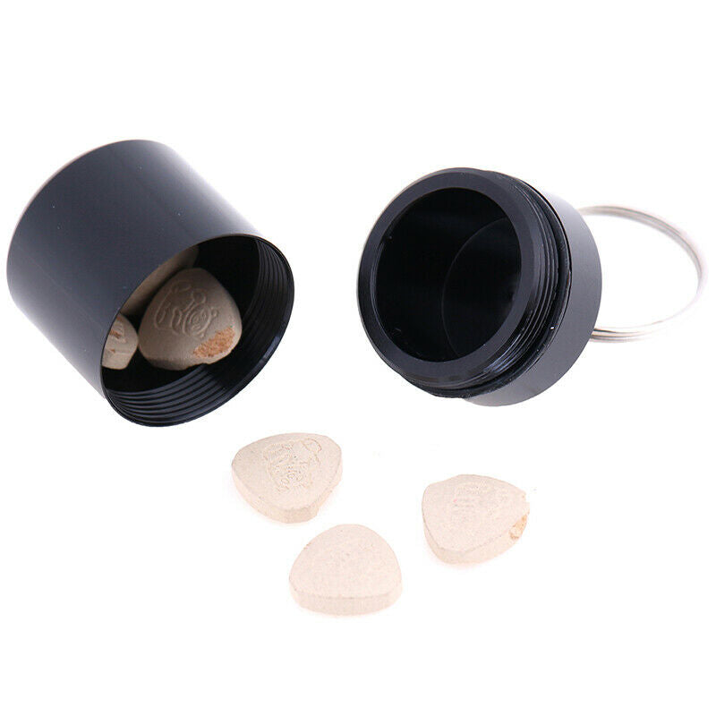1 Pcs Mini Waterproof Aluminum Alloy Pill Box Container Keychain Medicine.l8