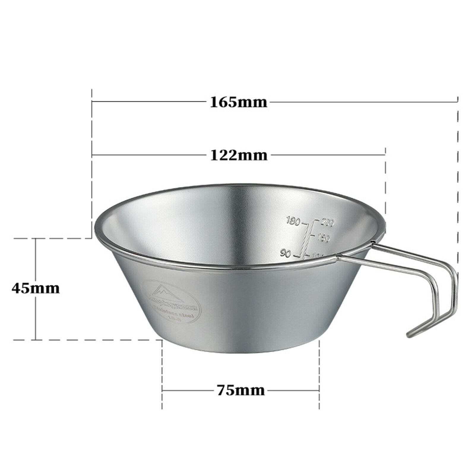 Portable Outdoor Rice Bowl Sauce Pan Porridge Pot Stackable Camping Utensil