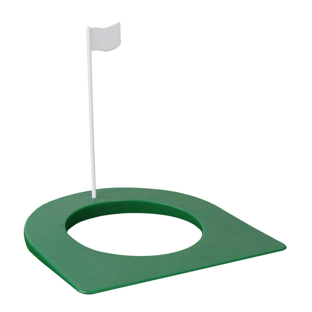 Golf Premium Putting Cup with Flag Practice Training Aids Green White