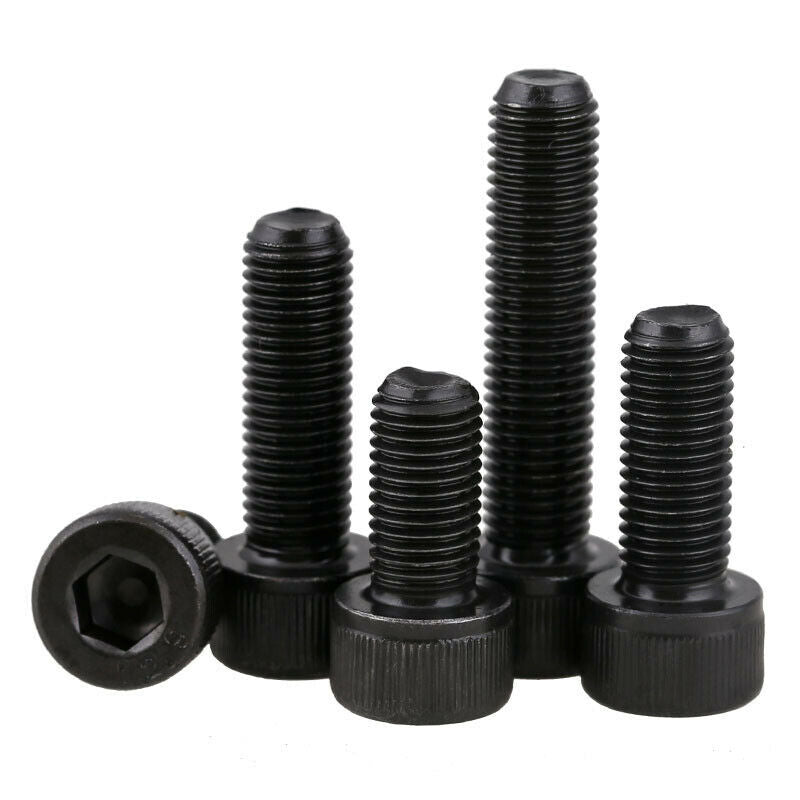 M3 Black Carbon Steel Allen Hex Socket Cap Head Screw Bolt Grade 12.9