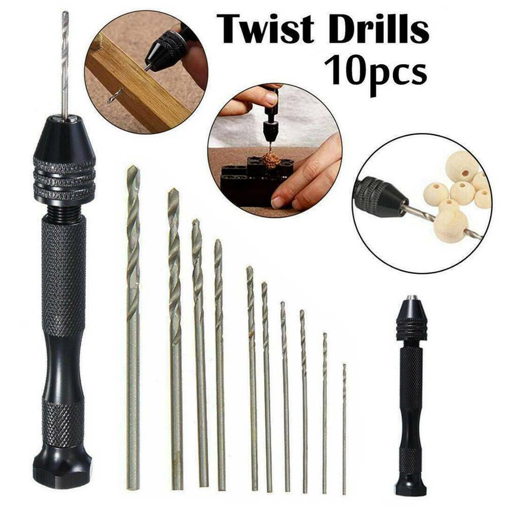 Mini Hand Twist Drill Press Vise Spiral Adjustable Micro Drills Pin Repair