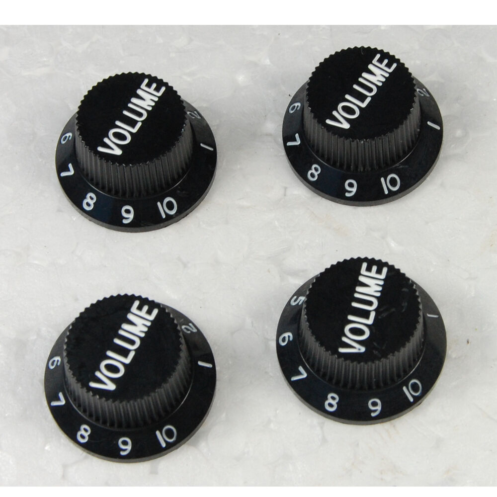 3X black Guitars Strat Knob 3-Volume Control Knobs For Fender Stratocaster