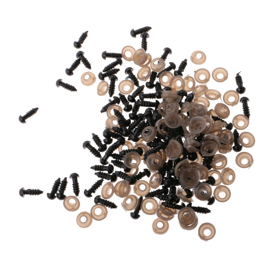 Safety Plastic Eyes DIY Craft Sewing Supplies with Back Accessories 6mm