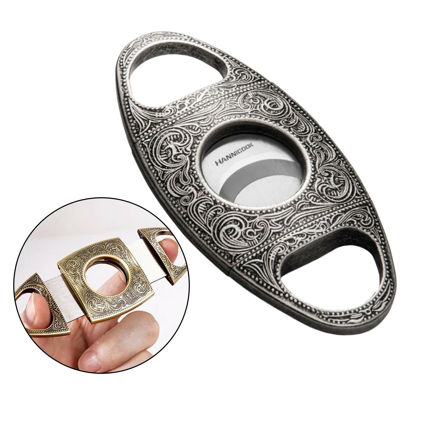 Stainless Steel Cigar Cutters Double Edge Scissor Clipper for Cigar Lovers