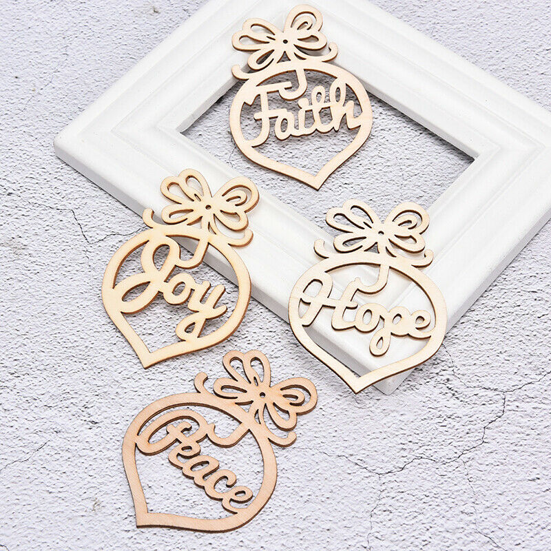 6Pcs Christmas Decorations Wooden Ornament Xmas Tree Hanging Pendant Orna.l8