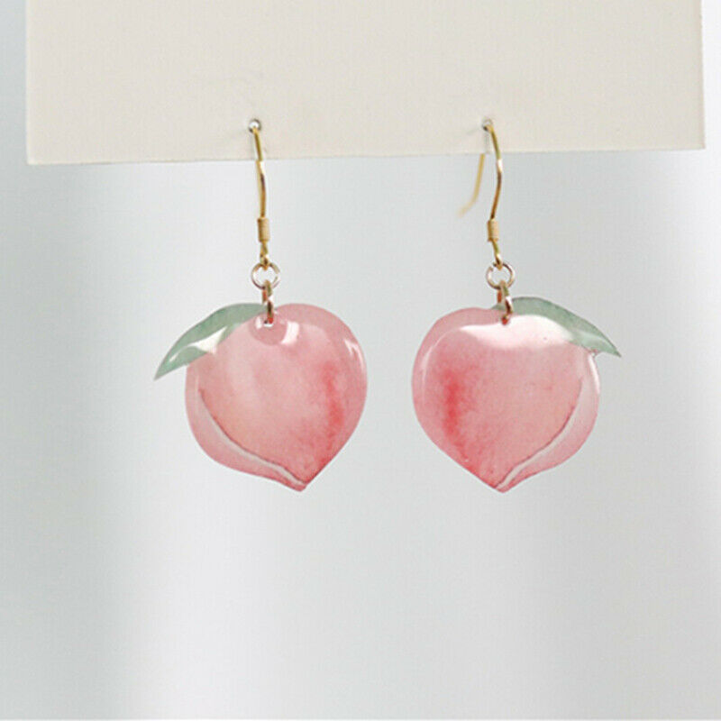 Fashion Simple Sweet Pink Peach Acrylic Drop Earrings For Women Jewelry G.l8