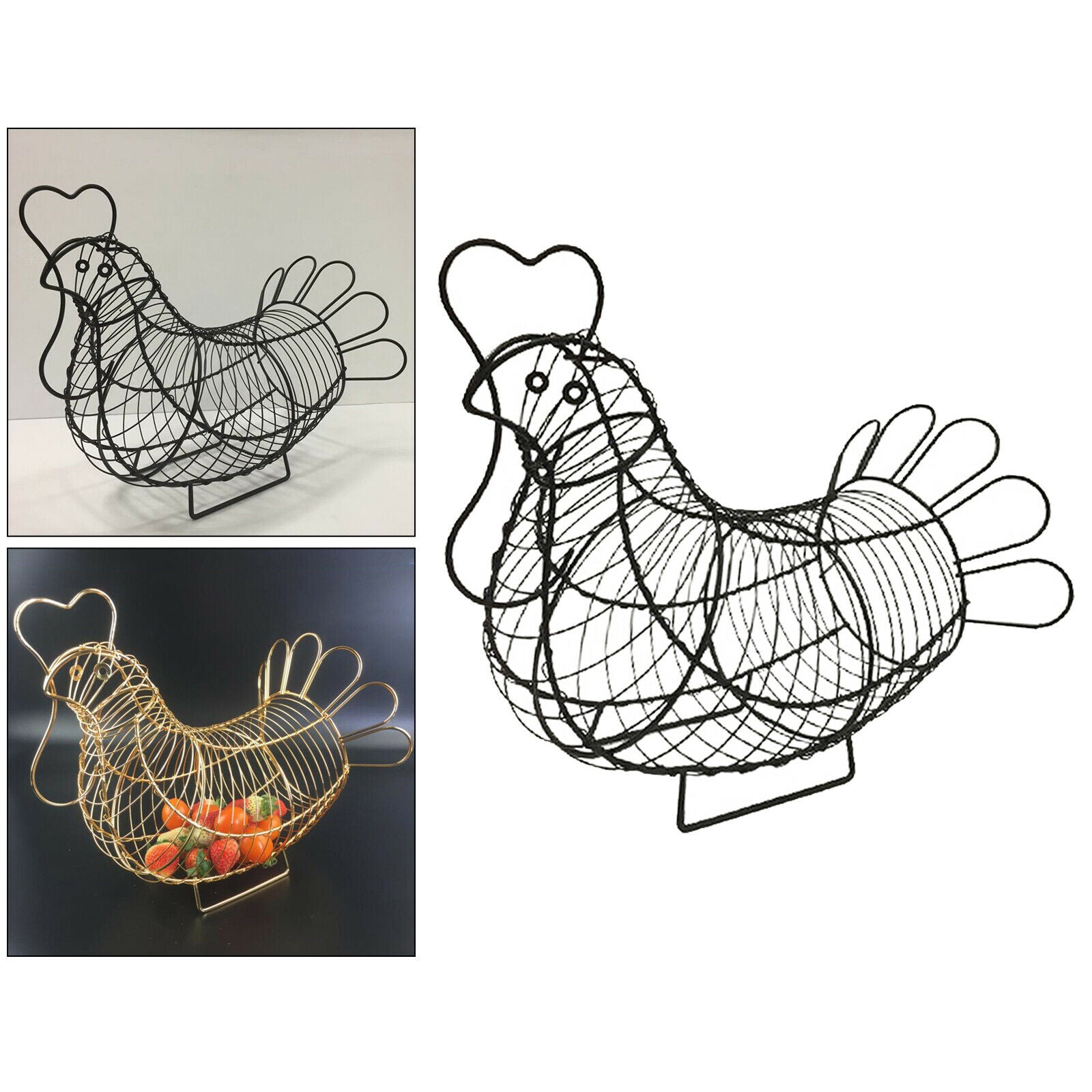 Creative Iron Art Eggs Storage Basket Container Rack Basket Easter Party
