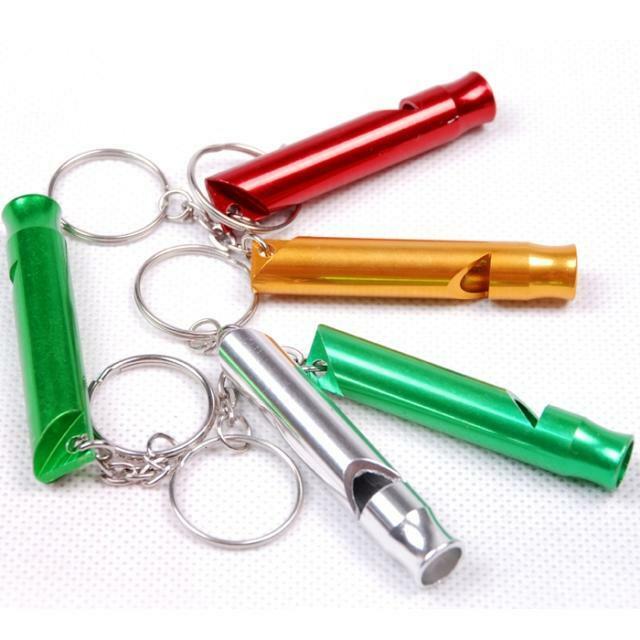 2P Mountain Outdoor Survival Emergency Whistle Aluminum Key AB Safety Outdoor