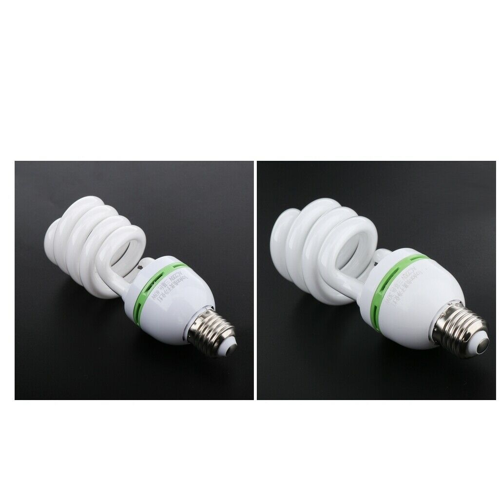 2x E27 Bulbs Photography Spiral Light Bulb For Home Bedroom Shop Street
