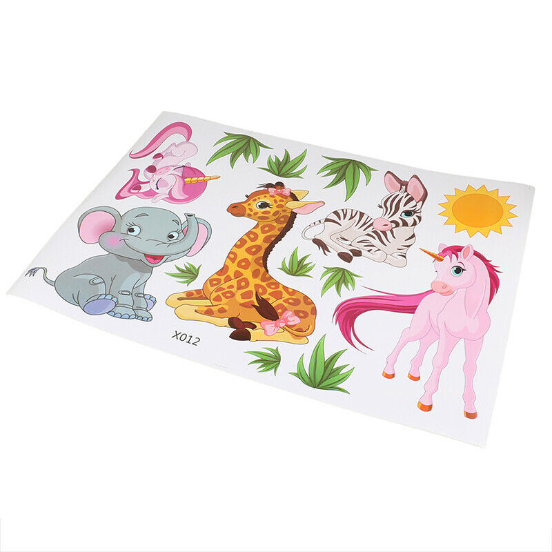 Animals Wall Stickers Kids Baby Rooms Elephant Giraffe Horse Wall Dec.l8
