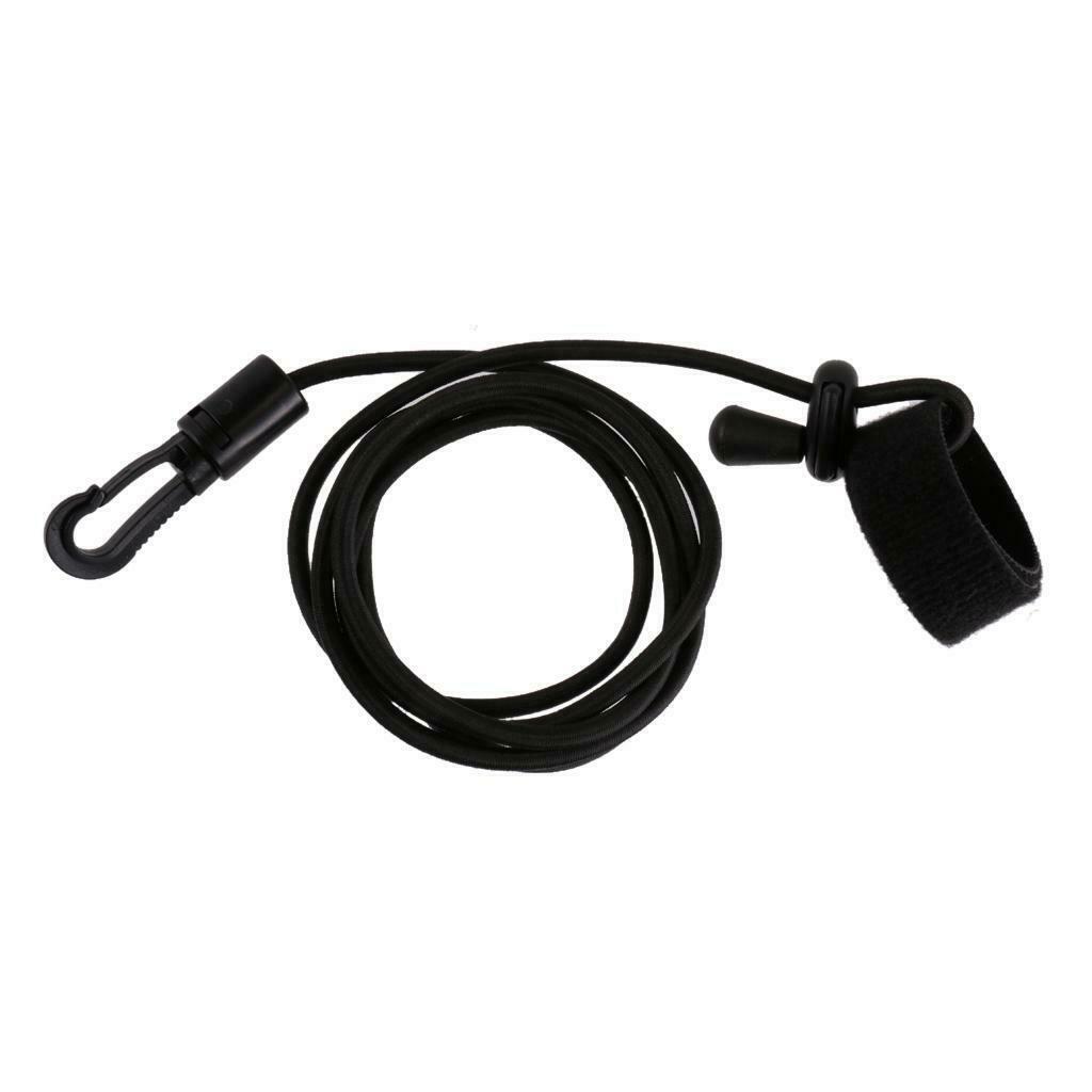 Elastic Canoe Kayak Paddle Leash Safety Fishing Rod Lanyard Leash Clip