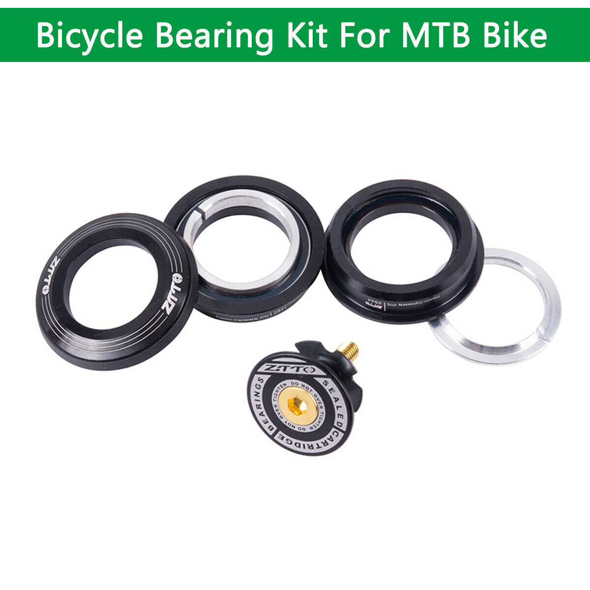 ZS44 Bottom Headset Assembly Bearing Cup 1 1/8" Straight Tube Fork For MTB Bike
