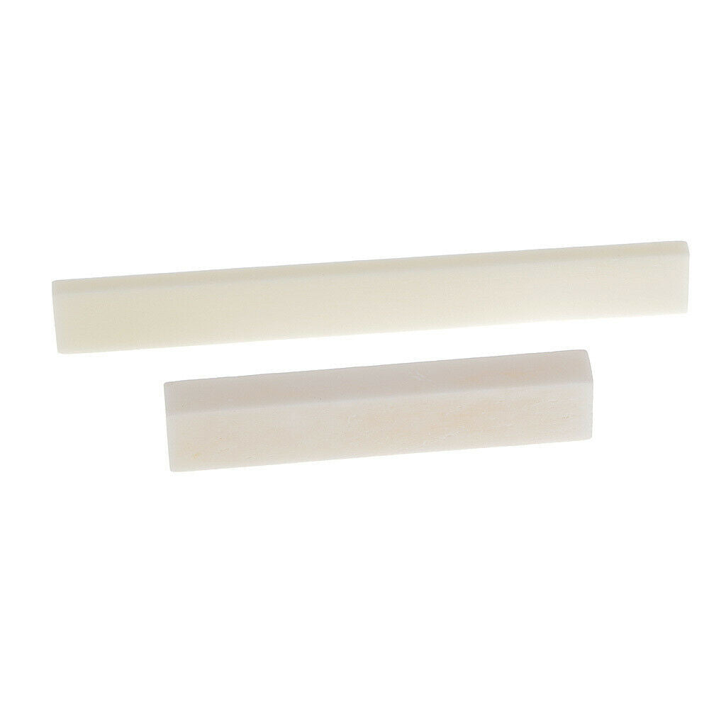 Cattle Bone Blank Saddle+Unslotted Nut Set for Handmade DIY Guitar