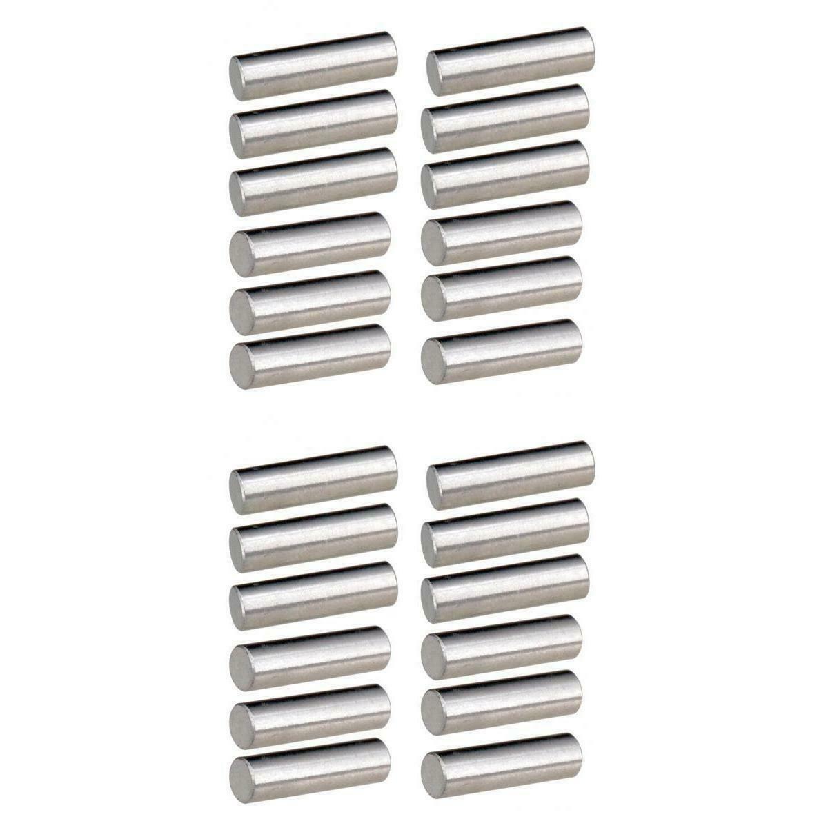 24 Pieces Alnico 5  Pickup Polepiece Magnet Slug Rods 15mm+18mm