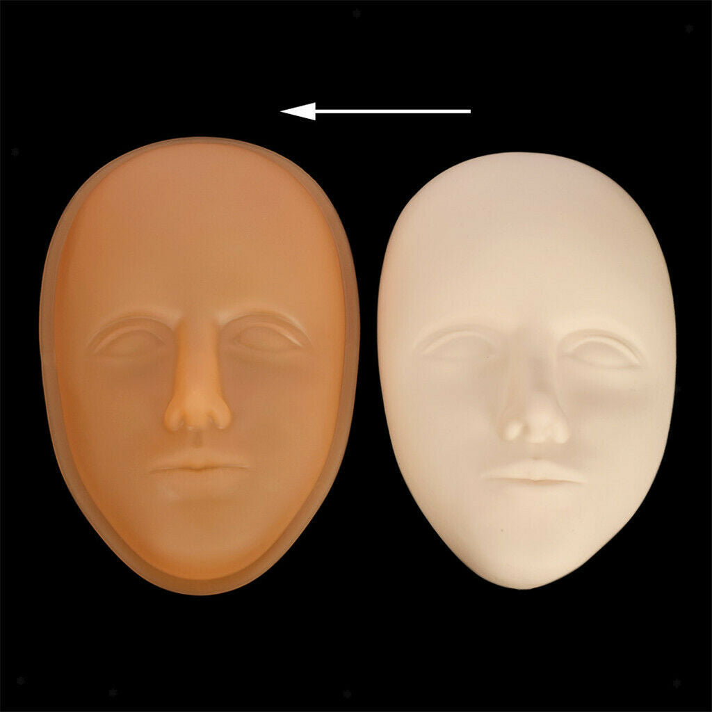 Professional silicone practice skin with support base, permanent makeup