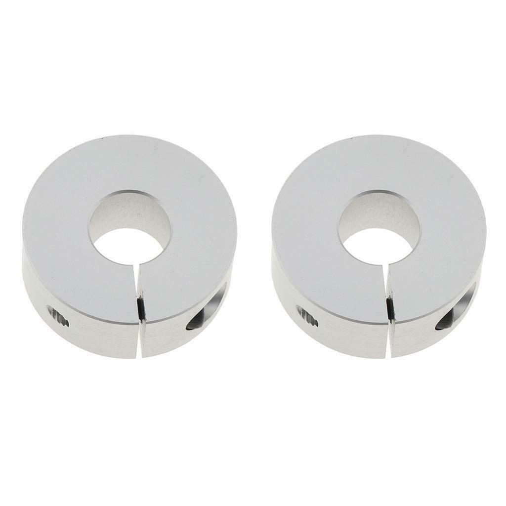 2 Pcs Solid Aluminum Split Ring Stop Collar, Drill Bit Shaft Depth Stop 10mm