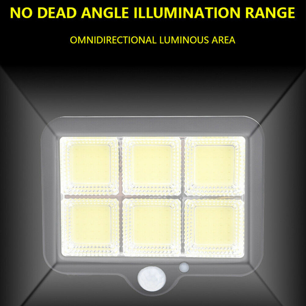 150 LED PIR Motion Sensor Wall Light Solar Powered Garden Yard Lamp Waterproof
