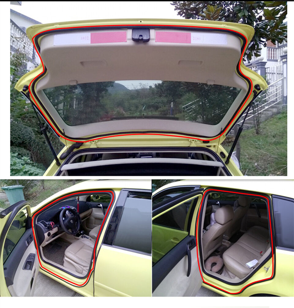 5M Universal B Shape Car Truck Door Edge Rubber Weather Seal Strip Weatherstrip