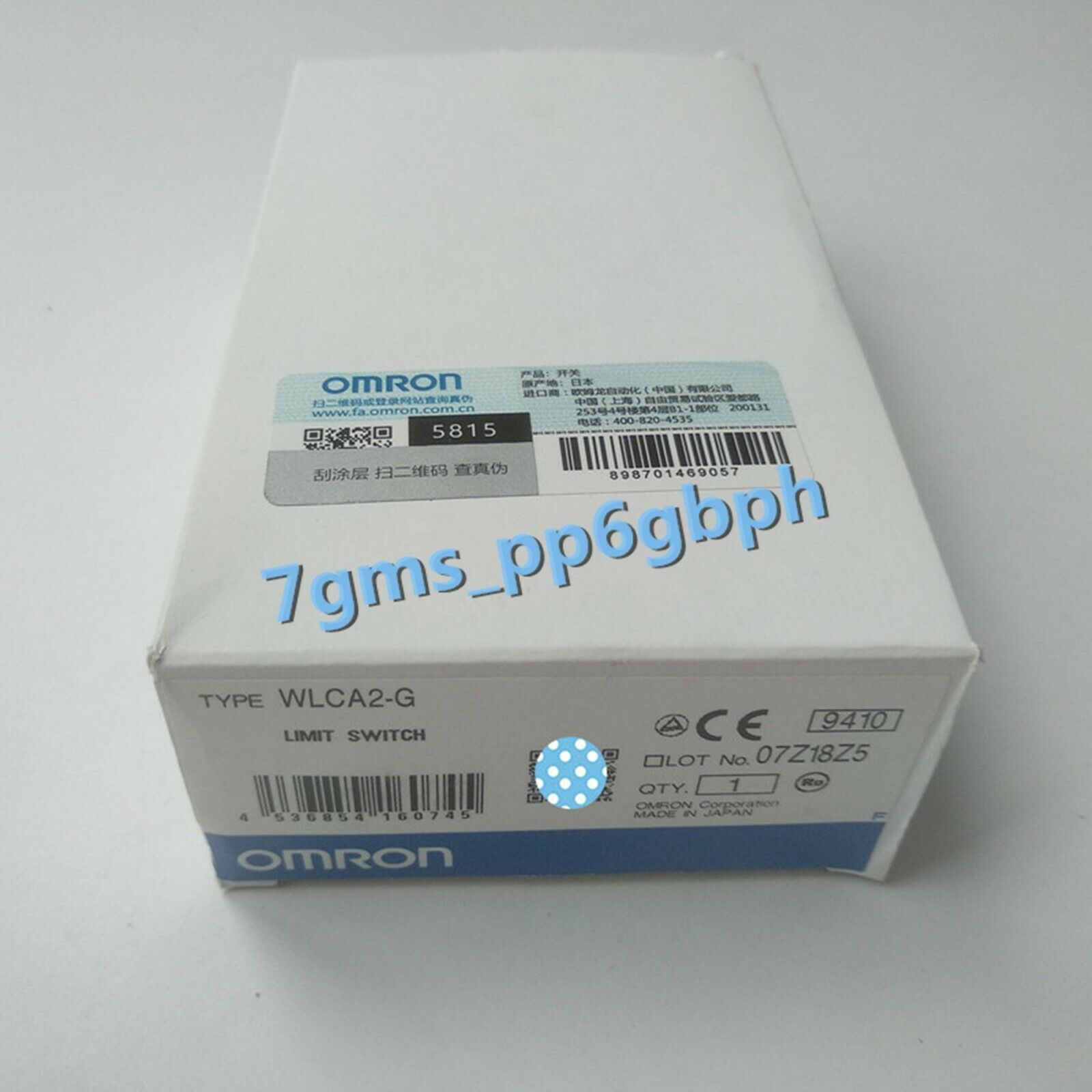 1 PCS NEW IN BOX Omron WLCA2-G travel limit switch