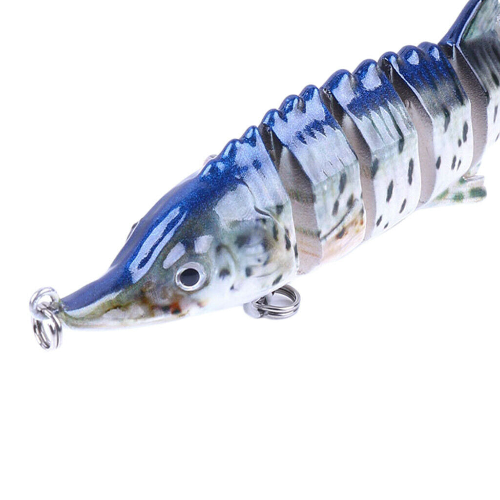 7-Segment Multi-Jointed Artificial Swimbait Hard Topwater Bass Lures 11cm
